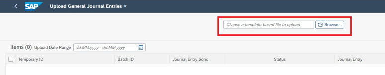 Upload General Journal Entries Upload
